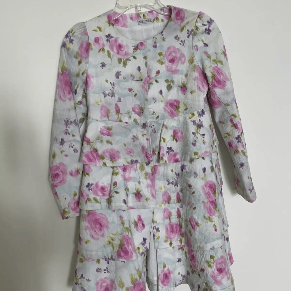 I Pinco Pallino Flower Girls Women Jacket Ruffles Sz 12